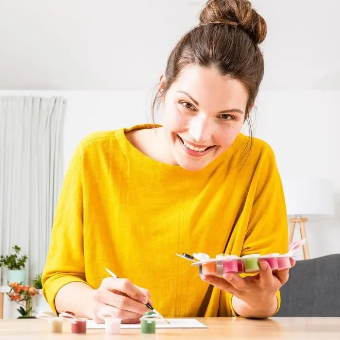 Ravensburger 25520 Pintar por números Ramo de rosas 20x20 cm, Ocio creativo para Adulto 4