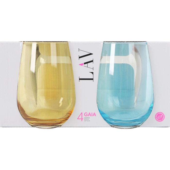 Set de 4 Vasos Gaia 475 cc - Colores Variados - LAV (6 Cajas) 1 Set de 4 Vasos Gaia 475 cc - Colores Variados - LAV (6 Cajas) 1