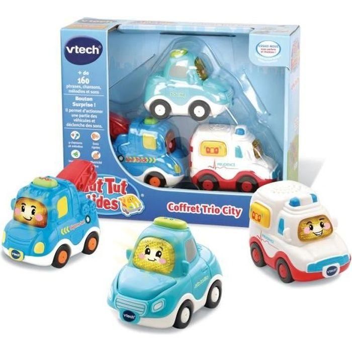 Tut Tut Bolides - Trío Urbano: Vehículos Luminosos (Sedan, Grúa, Ambulancia) con Sonidos y Canciones para Niños de 1 a 5 Años