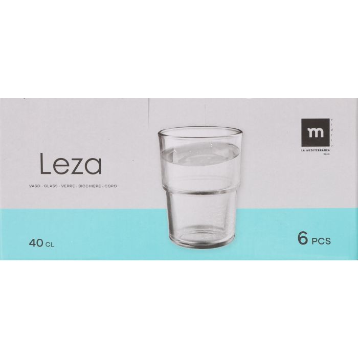 La Mediterranea Set 6 Vasos Leza 400 ml (8 Cajas)