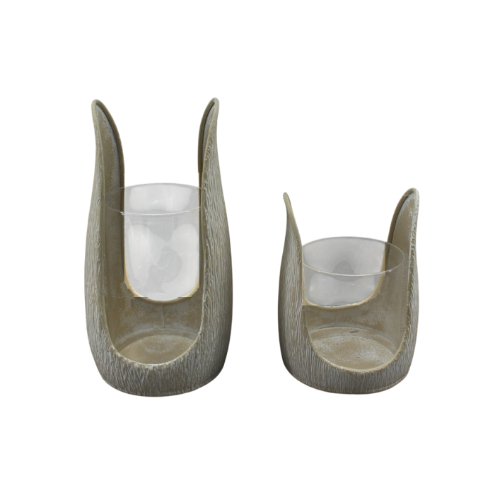 Portavela Scandi DKD Home Decor Beige 12.5 x 23.5 x 12.5 cm Set de 2 (4 Unidades) 0 Portavela Scandi DKD Home Decor Beige 12.5 x 23.5 x 12.5 cm Set de 2 (4 Unidades) 0