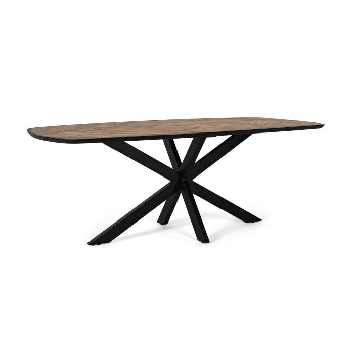 Giner & Colomer Mesa de Comedor en Madera de Mango con Estructura en Hierro Negro 220 cm 1