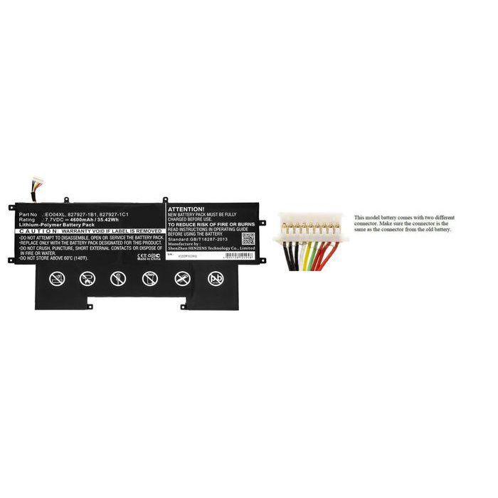CoreParts Laptop Battery for HP 35.42Wh Li-Pol 7.7V 4600mAh Black, EliteBook Folio G1, EliteBook Folio G1 Subnotebook CoreParts Laptop Battery for HP 35.42Wh Li-Pol 7.7V 4600mAh Black, EliteBook Folio G1, EliteBook Folio G1 Subnotebook