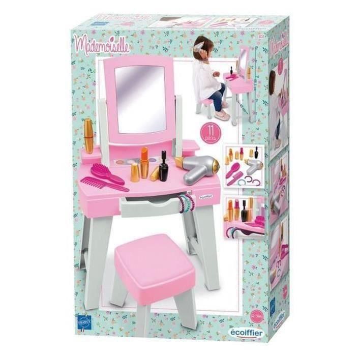 Ecoiffier Mi primer tocador rosa infantil con espejo, taburete y cajón, incluye 11 accesorios, ideal para niños de 12 a 36 meses 1 Ecoiffier Mi primer tocador rosa infantil con espejo, taburete y cajón, incluye 11 accesorios, ideal para niños de 12 a 36 meses 1
