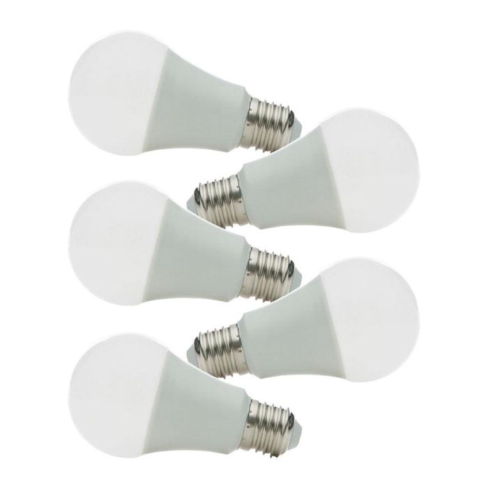 Pack 5 Bombillas LED E27 7W 630Lm 6000ºK 40.000H [HO-ED-B3-E27-7W-CW-PK5-AP] 2