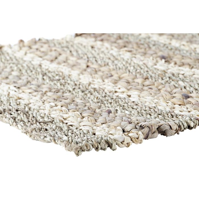 DKD Home Decor Alfombra Beige Marron Polyester Seagrass Fibra Maiz 1 x 75 x 45 cm (4 Unidades) 1