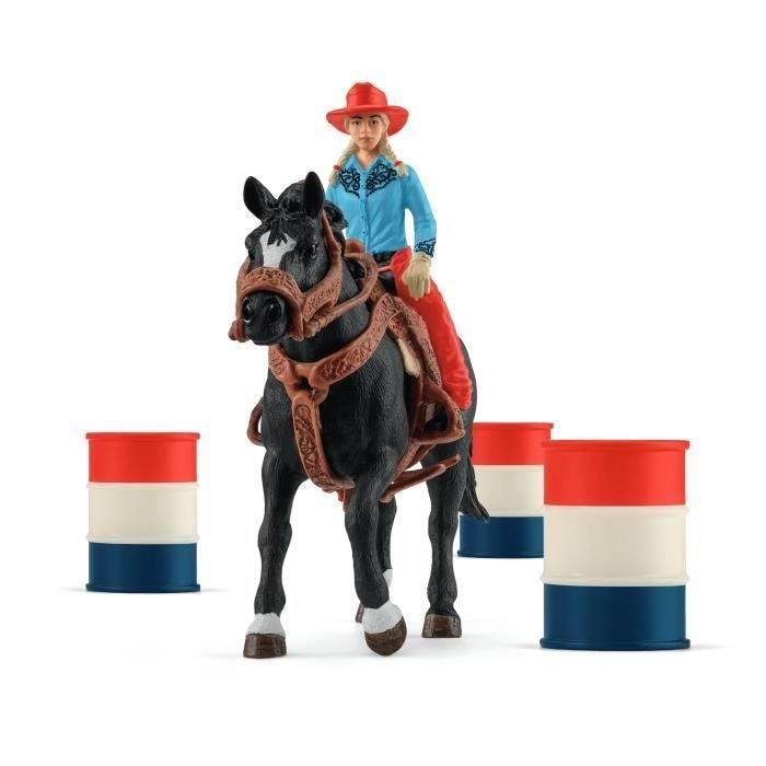 Schleich - Cowgirl y Racing Tonneaux - 42576 - Farm World Range 1 Schleich - Cowgirl y Racing Tonneaux - 42576 - Farm World Range 1