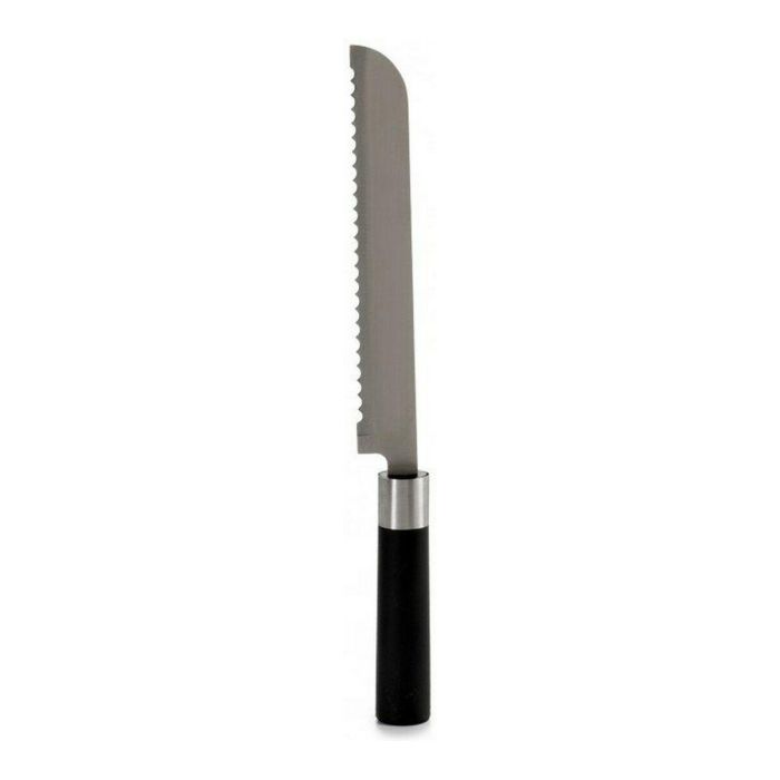 Kinvara Cuchillo Sierra Acero Mango Negro 33 cm, Hoja 21 cm, SS420 (24 Unidades)
