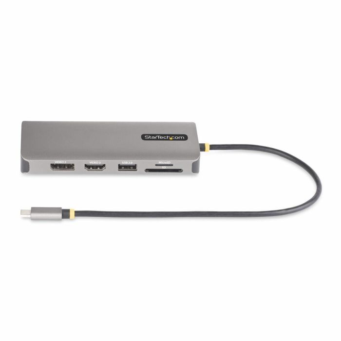 Hub USB Startech 154B-USBC-MULTIPORT Gris 100 W 12 Hub USB Startech 154B-USBC-MULTIPORT Gris 100 W 12