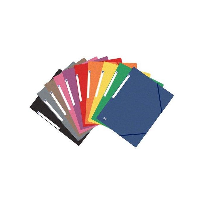 Oxford Carpeta de Gomas Top File Cartulina A4+ Colores Clásicos (10 Unidades) (10 Unidades)
