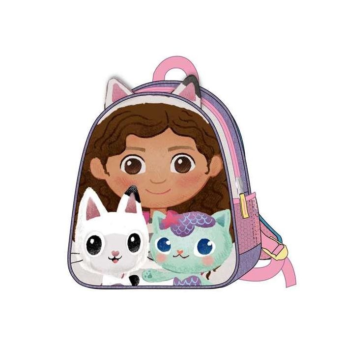 Mochila infantil escolar gabby´s dollhouse 15.5 x 30.0 x 1.0 cm