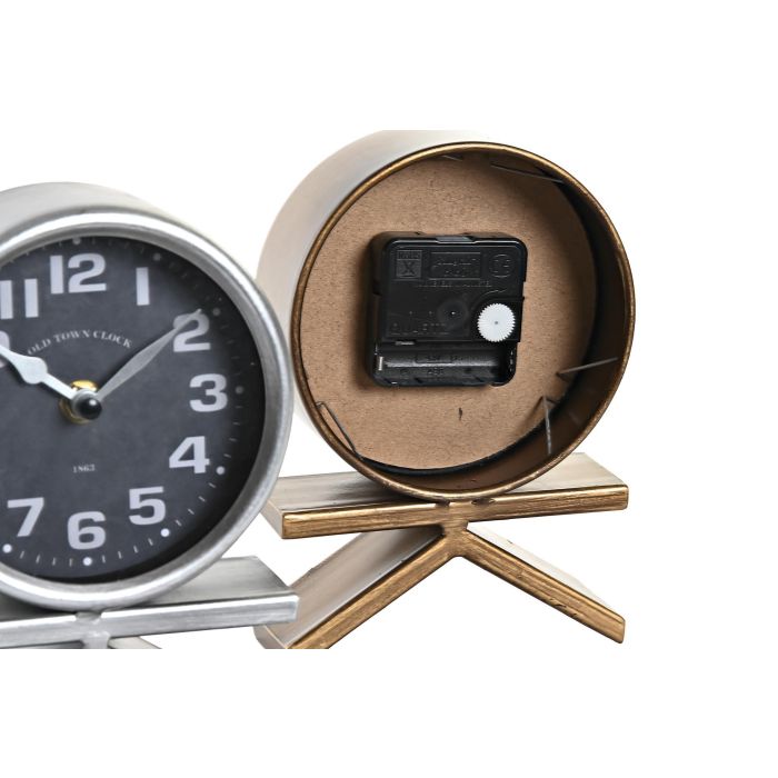 DKD Home Decor Reloj Sobremesa Loft Decoración Dorado y Plateado de Hierro 6x19x13 cm Funciona con Pilas AA (4 Unidades Surtidas) 2 DKD Home Decor Reloj Sobremesa Loft Decoración Dorado y Plateado de Hierro 6x19x13 cm Funciona con Pilas AA (4 Unidades Surtidas) 2
