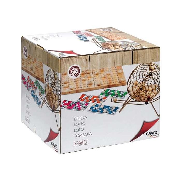 Cayro Bingo de Madera y Metal con Cartones 26x24x33 cm, Edad Mínima 3 Años 4