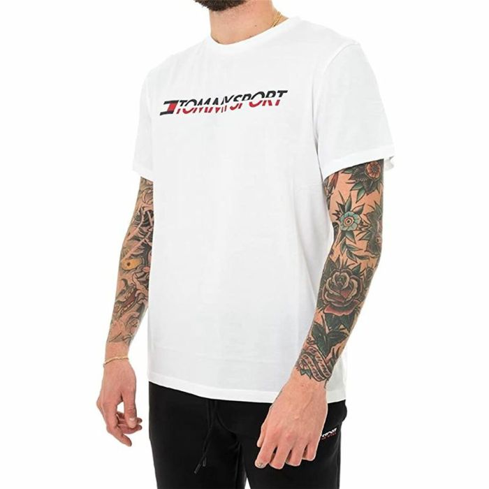 Camiseta de Manga Corta Hombre Tommy Hilfiger Logo Chest Blanco 1