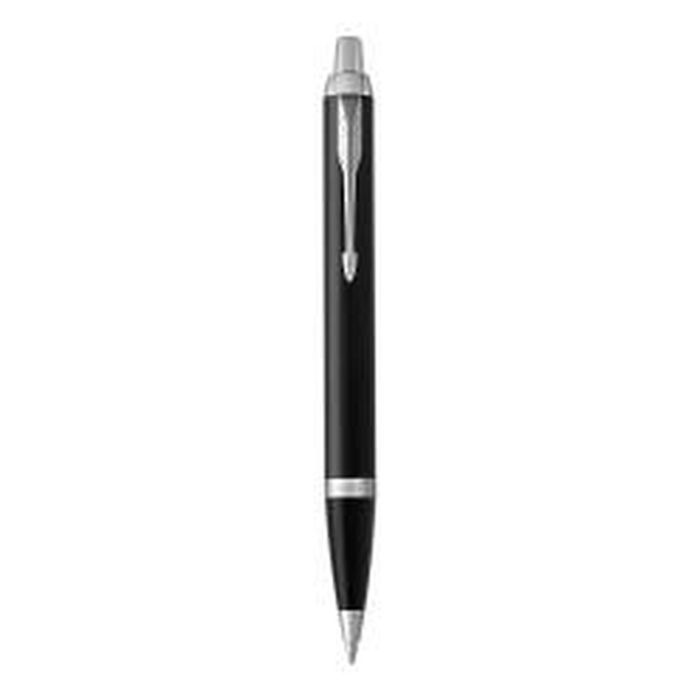 Parker Bolígrafo Im Black Chrome Trim Ballpoint Punta Media Tinta Azul