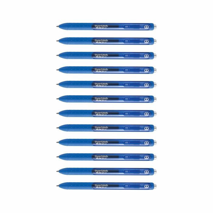 Paper Mate Inkjoy gel brillante bolígrafo retráctil punta media azul caja -12u-