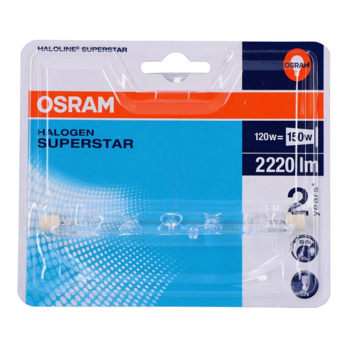 Bombilla halogena lineal 118mm haloline 120w 220v (equ. 150w) osram 1 Bombilla halogena lineal 118mm haloline 120w 220v (equ. 150w) osram 1