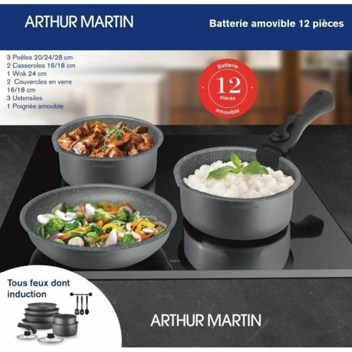 Batería de Cocina Arthur Martin   12 Piezas 5