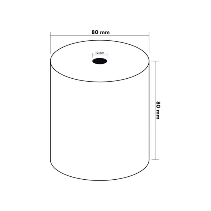 Rollo Sumadora Termico Q-Connect 80 mm Ancho X 80 mm Diametro Sin Bisfenol A 5 unidades 2