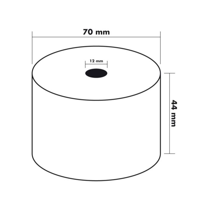 Rollo Sumadora Termico Q-Connect 44 mm Ancho X 70 mm Diametro Sin Bisfenol A 10 unidades 2