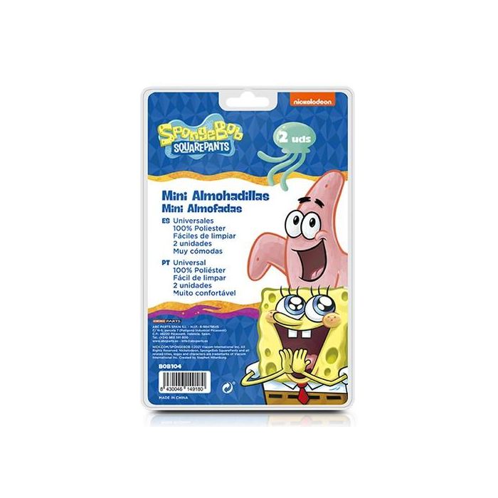 Abc Mini Almohadilla Bob Esponja 2 Piezas Cs6 2