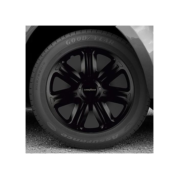 Abc GOD9062 Tapacubos Imola Negro 14" Juego de 4 para Llantas de Acero, Barniz Brillo, Montaje sin Herramientas, Antirrayaduras Abc GOD9062 Tapacubos Imola Negro 14" Juego de 4 para Llantas de Acero, Barniz Brillo, Montaje sin Herramientas, Antirrayaduras