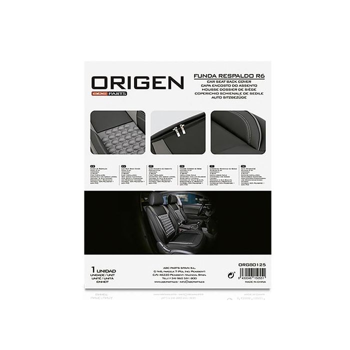 Funda Respaldo Ergonómico R6 Negro-Gris Origen Cs6 3