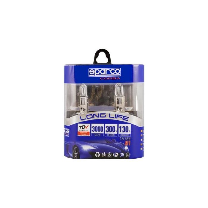 Abc Set Sparco H1 Long Life 130% E-Mark Cs6 3