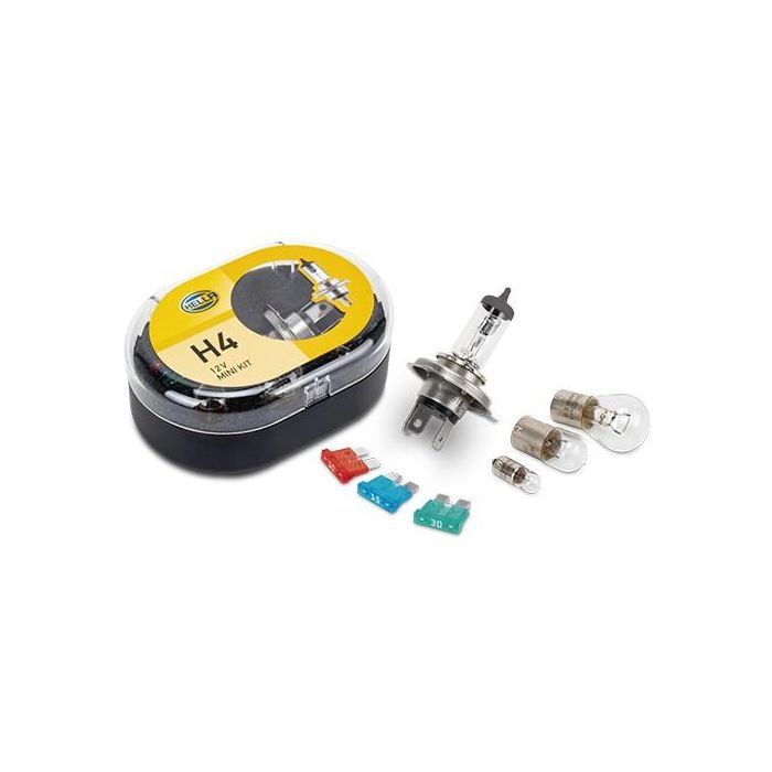 Kit de Recambio de Bombillas Halógenas Hella HEL8GH007 7 Piezas H4 12 V