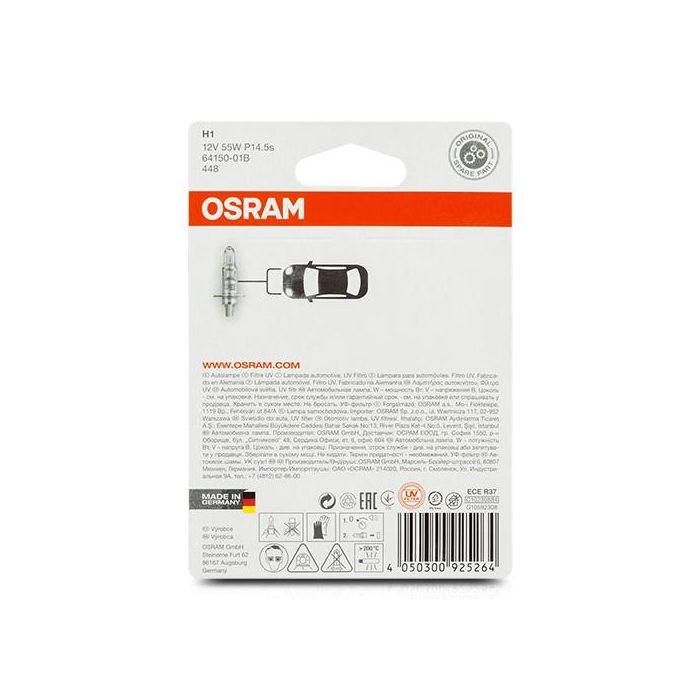 Bombilla para Automóvil Osram 64150-01B H1 12V 55W 1