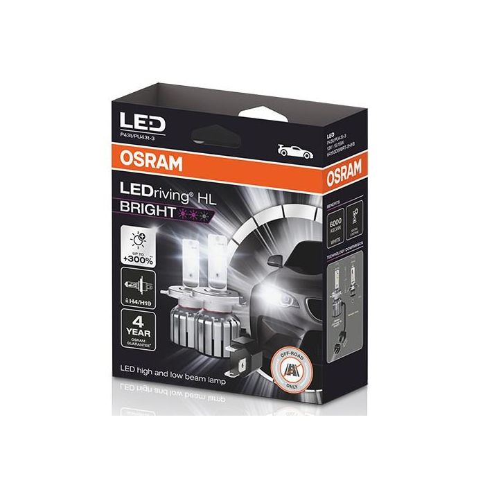 Bombilla para Automóvil Osram LEDriving HL Bright 15 W H4 12 V 6000 K