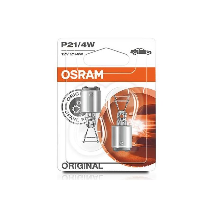 Bombilla para Automóvil OS7225-02B Osram OS7225-02B P21/4W 21/4W 12V (2 Piezas)