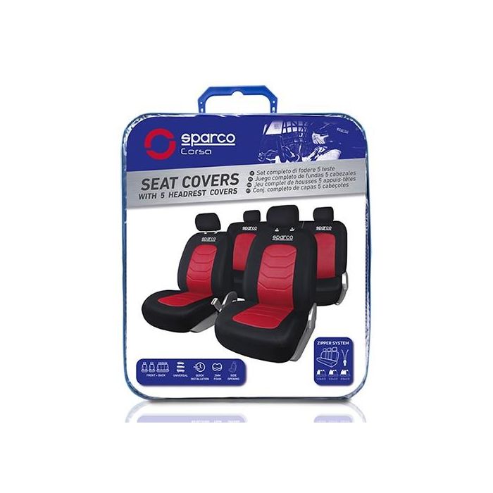 Fundas para Asientos de Coche Sparco S-Line Universal (11 pcs) 3