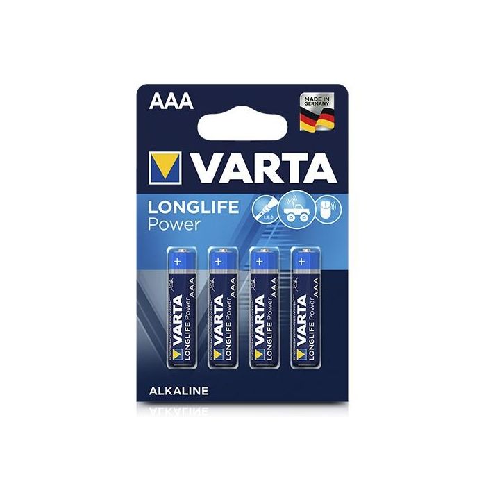 Pila varta alkalina longlife power aaa - lr03 (blister 4 unid.) ø10,5x44,5mm 1