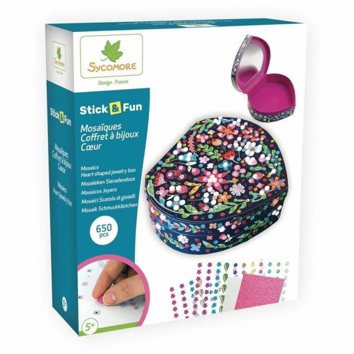 Sycomore - Heart Jewelry Box Dimensiones: 20 x 6 x 18.5 cm para personalizar