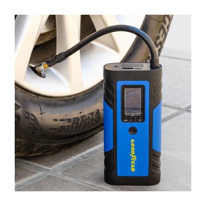 Compresor de Aire Portátil con LED Goodyear GOD0019 2600 mAh 150 PSI 7,4 V