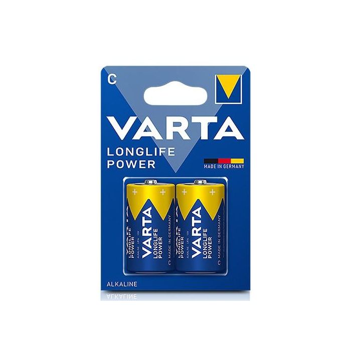 Pila varta alkalina longlife power c - lr14 (blister 2 unid.) ø26,2x50mm