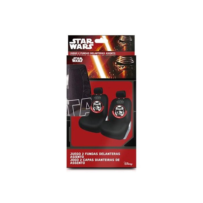 Fundas para Asientos de Coche Star Wars Stormtrooper Universal Delantero Negro 2 Unidades 3