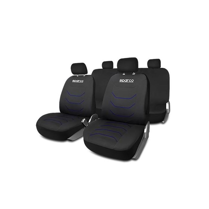 Fundas para Asientos de Coche Sparco Corsa Negro/Azul