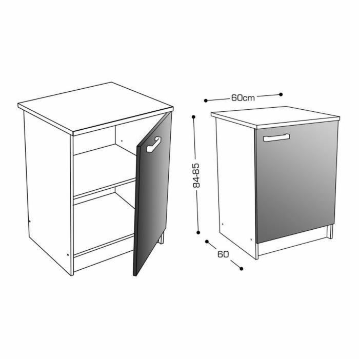 Mueble de cocina START Blanco 60 x 60 x 85 cm 1