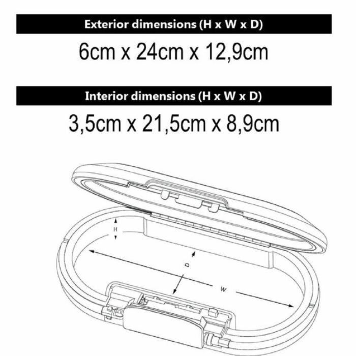 Caja Fuerte Portátil con Cable de Seguridad Master Lock 5900EURDWHT Blanco ABS 700 ml 6 x 12,9 x 24 cm 1
