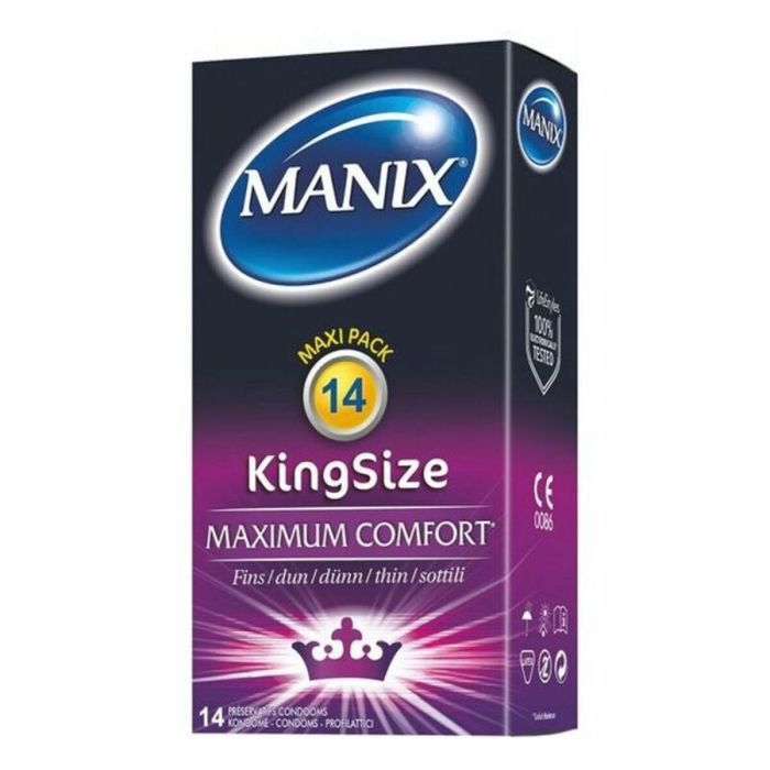 Preservativos Manix King Size No 18,5 cm Ø 5,6 cm (14 uds)