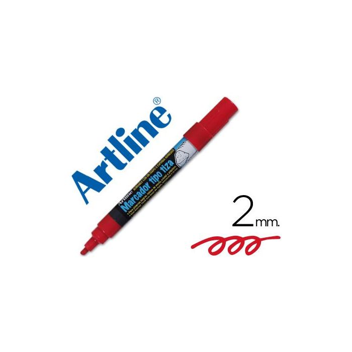 Rotulador Artline Pizarra Verde Negra Epw-4-Ro Color Rojo Bolsa De 4 Unidades