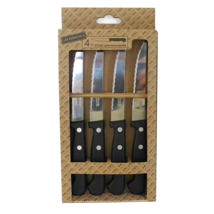 Set de Cuchillos para Carne Pradel essentiel Bicolor Metal 21 cm (4 Unidades) 1