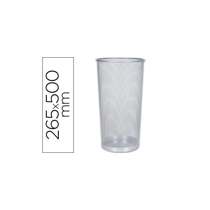 Paraguero Metalico Q-Connect Kf00828 Rejilla Plata 26,5 Diametro X 50 cm