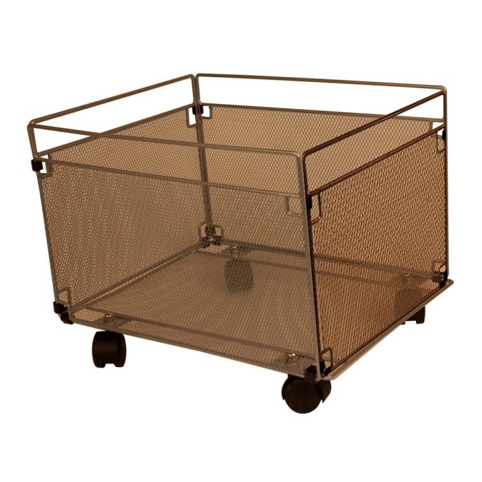 Carrito Para Carpetas Colgante Q-Connect Kf00830 Rejilla Plata Con Ruedas Metalico 380x325X300 Folio Prolongado