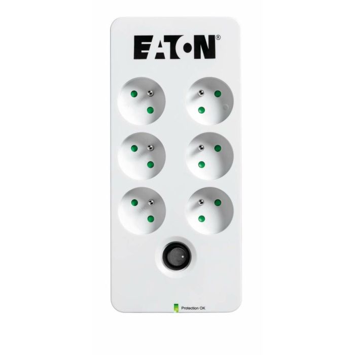 Regleta Enchufes 6 Tomas con Interruptor Eaton PB6F Blanco (1,5 m) 3