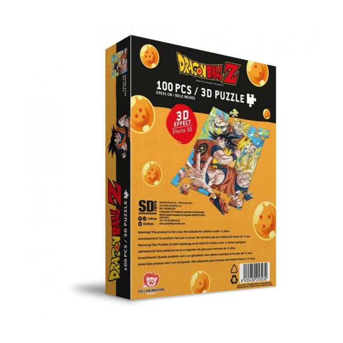 Puzzle Lenticular Dragon Ball Z Goku Saiyan 100 Pzas Rs53113 3