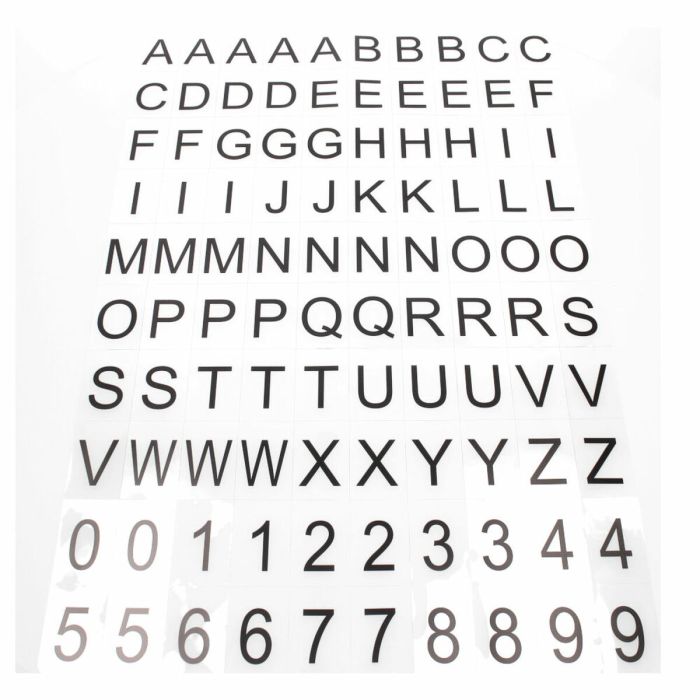 Letras adhesivas para caja de mensajes Atmosphera Clásico 100 Piezas Polipropileno 4 x 6,5 cm 1