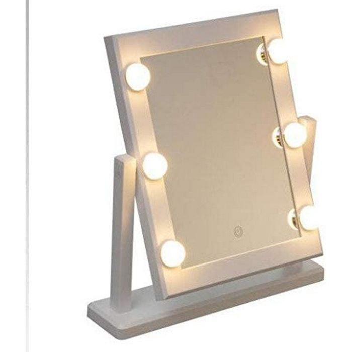 Espejo LED Táctil de Sobremesa 5five Hollywood Blanco 37 x 9 x 40,5 cm 1
